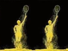 前沿分享丨女子網球紗幕全息投影表演盡享運動美感